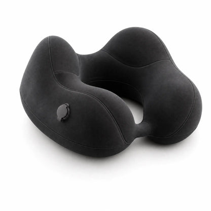 Self-Inflatable Travel Neck Pillow – Adjustable Support with Compact Carry Bag