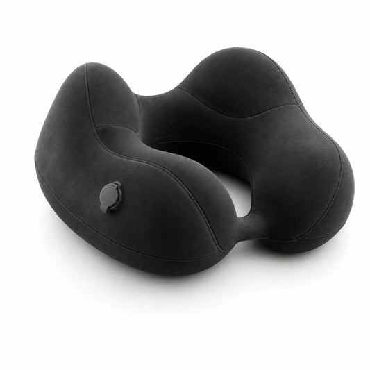 Self-Inflatable Travel Neck Pillow – Adjustable Support with Compact Carry Bag