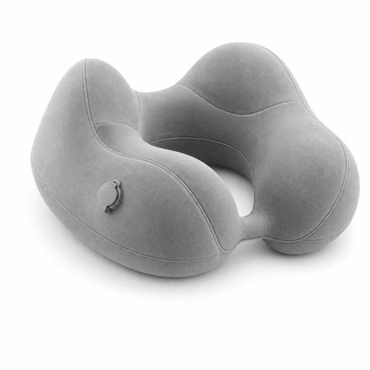 Self-Inflatable Travel Neck Pillow – Adjustable Support with Compact Carry Bag