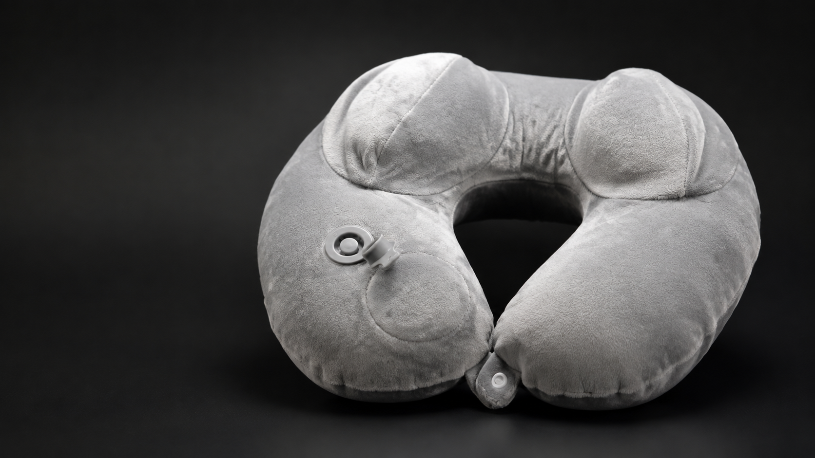 Gray BANJ air-adjustable travel pillow