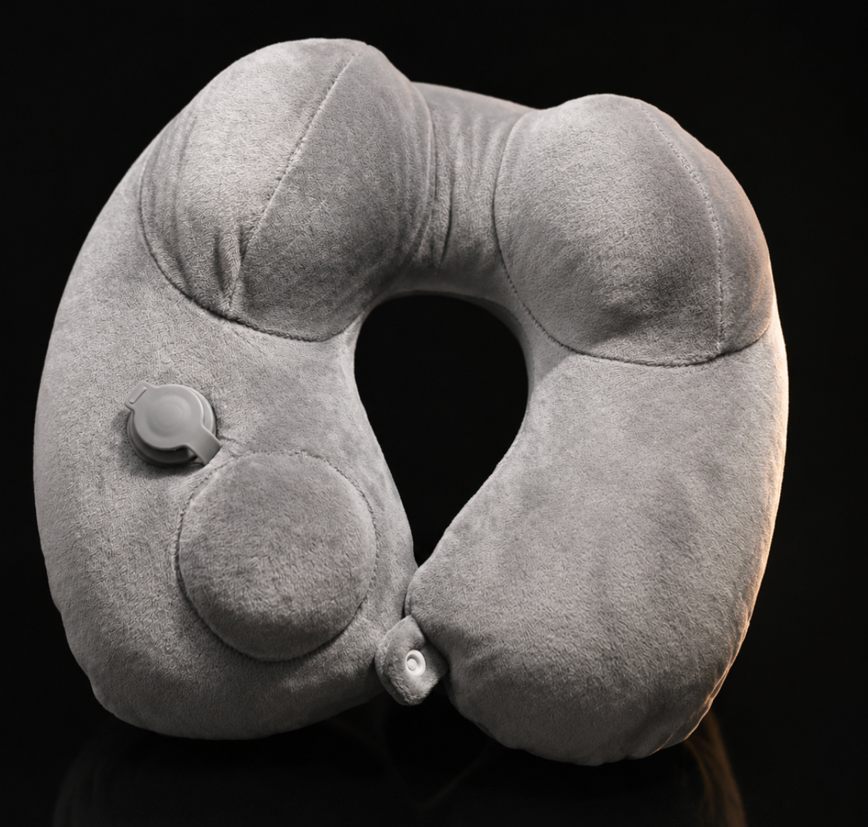 Gray BANJ air-adjustable travel pillow